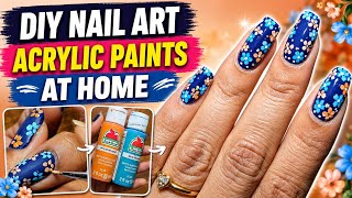  सलून जैसी Floral Nail Art घर पर! 💅🌸 | Easy DIY Nail Art for Beginners #Shorts