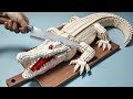 Hunting Pefect RARE WILD CROCODILE Recipe IRL Lego Cooking Stop Motion ASMR