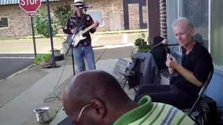 jamming blues on the street in Clarksdale, Mississippi