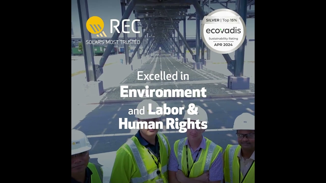 REC receives prestigious EcoVadis Silver Medal for its advanced ESG efforts