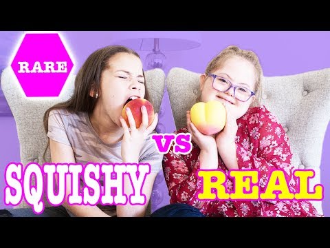 RARE SQUISHY FOOD vs REAL FOOD CHALLENGE