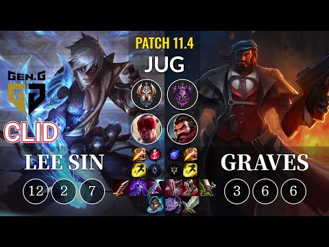 GEN Clid Lee Sin vs Graves Jungle - KR Patch 11.4