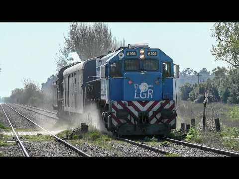 EMD GT22 A908 + Vulcan Foundry 12E 3925 en cercanías de Coronel Brandsen