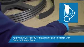 Reattaching a Brake Lining with Plastic Metal HB 300 Product Video