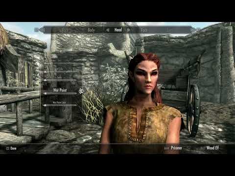 SKYRIM Female Wood Elf Character Creation -SETTINGS BELOW -No mods