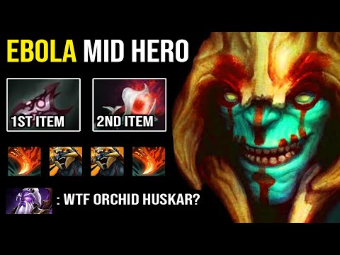 EBOLA HUSKAR MID IS BACK 8Min Armlet & 2ND Item Orchid EZ Counter ALL with Silence Jumping DotA 2