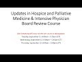 Intensive Update With Board Review In Geriatric And Palliative Medicine