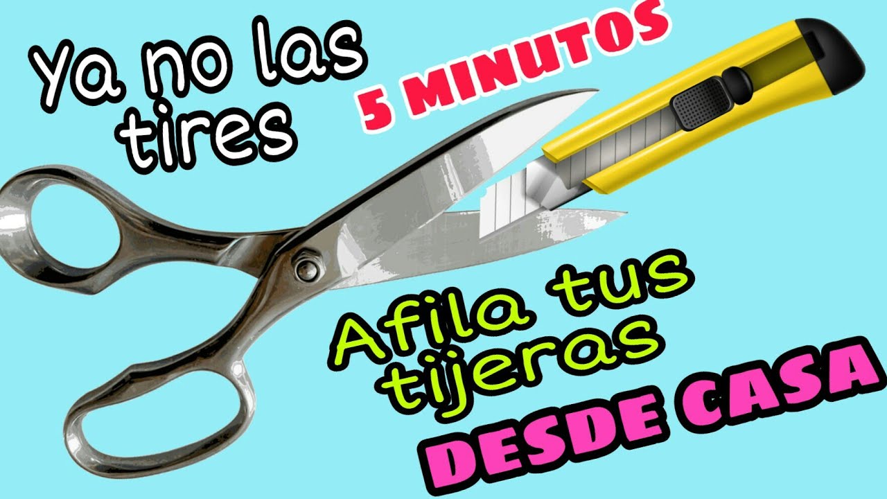 COMO AFILAR TUS TIJERAS RAPIDO Y FACIL EN 5 MINUTOS
