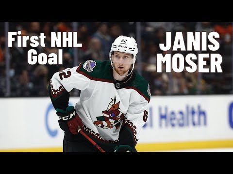 Janis Moser #62 (Arizona Coyotes) first NHL goal Dec 28, 2021