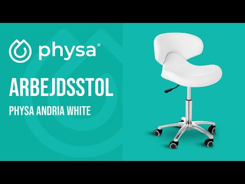 Produktvideo - Arbejdsstol  - 450- 590 mm - 150 kg - hvid