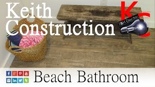 preview picture of video 'Beach Style Bathroom with Sliding Door (Barn Door Style)'