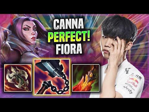 CANNA PERFECT GAME WITH FIORA IN KR SOLOQ! - T1 Canna Plays Fiora TOP vs Riven!