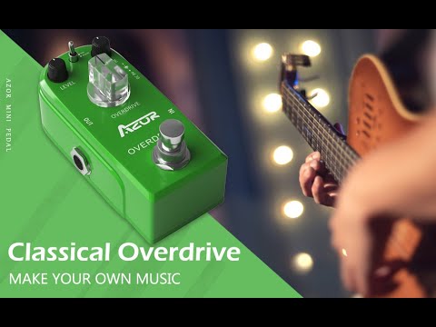 AZOR AP315 Mini Pedal Drive Classical Overdrive Guitar Effect Pedal (TS808 Clone )
