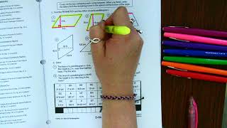 How to get started on Pizzazz D-54 (Area & Perimeter of Parallelograms)