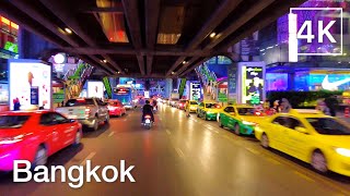 4K🇹🇭 Bangkok | Driving Downtown at Night - Siam to the Old Town - 10/Mar/2022 | Motorcycle Tour