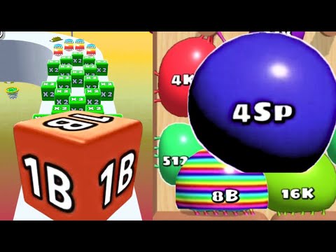 [Day 15] Blob Merge 3D- 4SP vs Jelly Run 2048 Infinity Mode | Jelly Merge Run 1 Billion