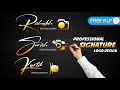 How To Make Professional Photography Signature Logo Using Mobile Free PLP File