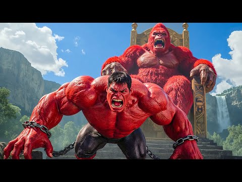 RED KING KONG VS RED HULK EPIC BATTLE! : The confrontation begins on a military cargo plane