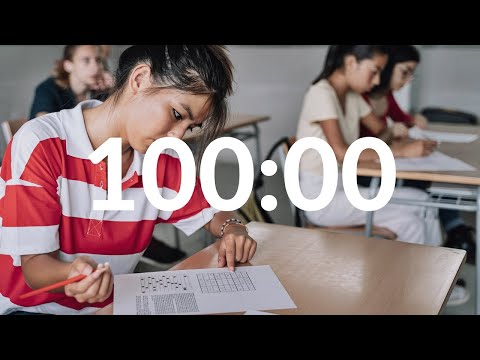 📝School Exams Ambience 📚1 Hour 40 minutes Ambient Exam Hall Sounds Timer (100 minutes )