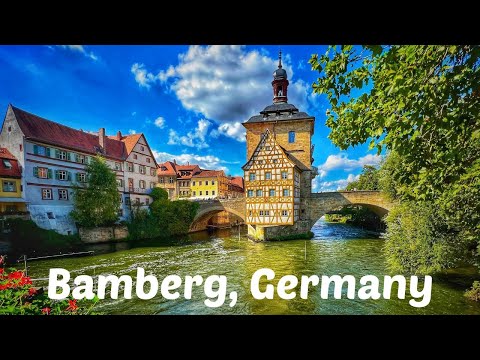 Bamberg, Germany walking tour 4K 60fps - Most beautiful Medieval towns in Germany