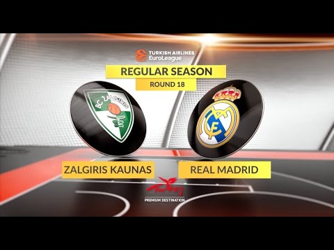 EuroLeague Highlights RS Round 18: Zalgiris Kaunas 59-74 Real Madrid