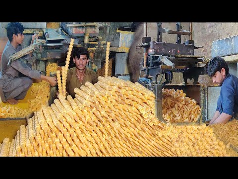 Unbelievable Crunchy |! How Crunchy Cone Ice Cream Biscuit are made |!! 686 Cone Biscuit Factory