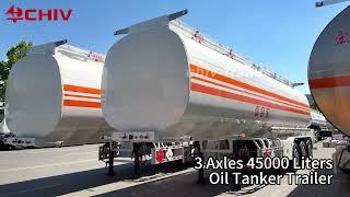Remorque citerne de carburant CHIV Trailer 3 Axles 45000Liters Trailer Fuel Tanker (Diesel-gasoline) Traile à vendre - Image 4 | Autoline CG Remorque citerne de carburant CHIV Trailer 3 Axles 45000Liters Trailer Fuel Tanker (Diesel-gasoline) Traile neuve | Image 4 - Autoline