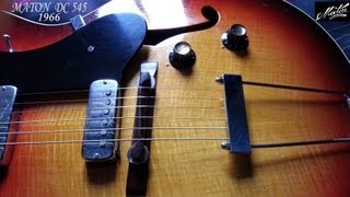 Video thumbnail for Original Vintage 1966 Maton DC 545 Slenderline Sunburst, Unleashed Tribute - How's it sound? by Pro-Steel Pickguards