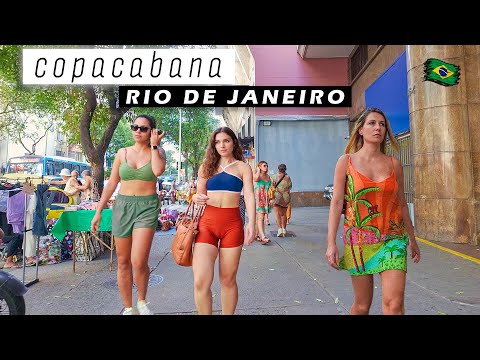 Walking on the Commercial Street of Copacabana  — Rio de Janeiro, Brazil 🇧🇷 2025 【 4K UHD 】