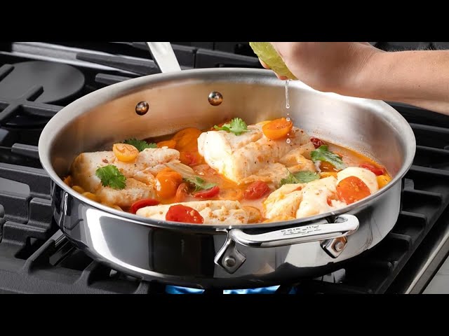 Vídeo relacionado con All-Clad D3 - Juego de sartenes de acero inoxidable de 3 capas, 2 piezas, 20,3 cm, 25,4 cm, horno de inducción apto para asador, ollas y sartenes de 600 F, utensilios de cocina, color plateado