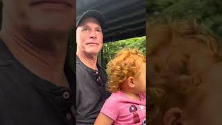 Micah driving the golf cart in the drive way ( September 5th 2023 ) Monday