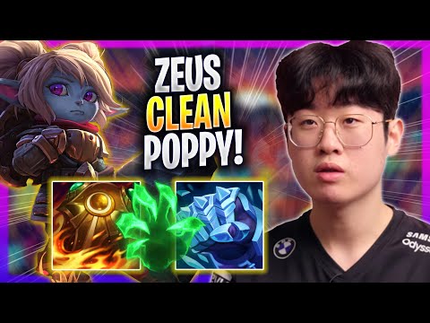 ZEUS IS SO CLEAN WITH POPPY! - T1 Zeus Plays Poppy TOP vs Kennen! | Season 2023