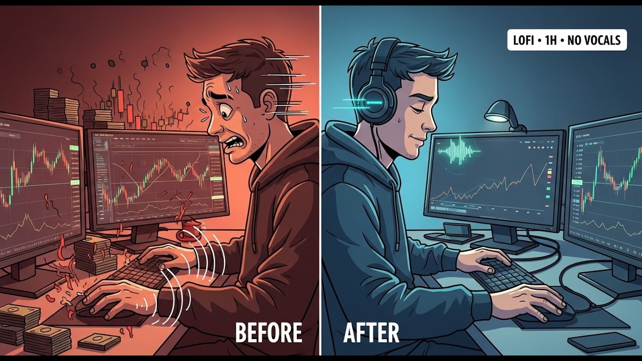 Lofi Trading Focus Music (1H, No Vocals) — Stop Overtrading