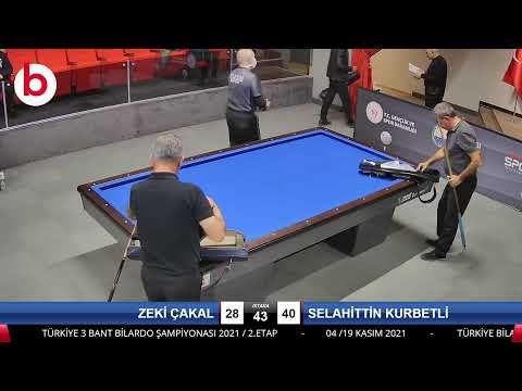 ZEKİ ÇAKAL & SELAHİTTİN KURBETLİ Bilardo Maçı - 2021 TÜRKİYE ŞAMPİYONASI 2.ETAP-11.TUR