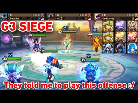 G3 Siege | Chevalier vs ^[O.O]^ vs GodsArmy | #summonerswar