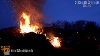 preview picture of video 'Schöninger Osterfeuer - 30.03.2013  - Schöningen unkommentiert'
