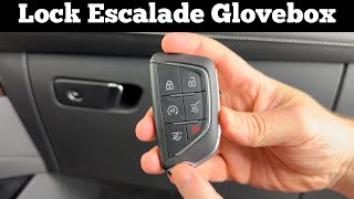 2021 - 2024 Cadillac Escalade Glovebox - How To Lock With Key For Valet