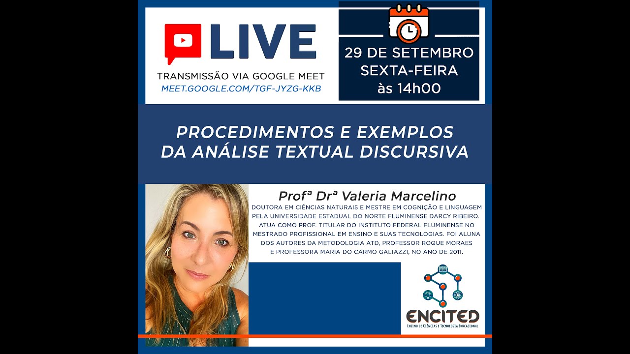 Live - Procedimentos e exemplos da análise textual discursiva