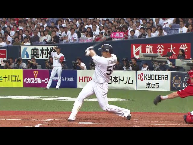 【2回裏】美しい放物線!! バファローズ・T-岡田の同点3ランホームラン!! 2018/6/13 Bs-C