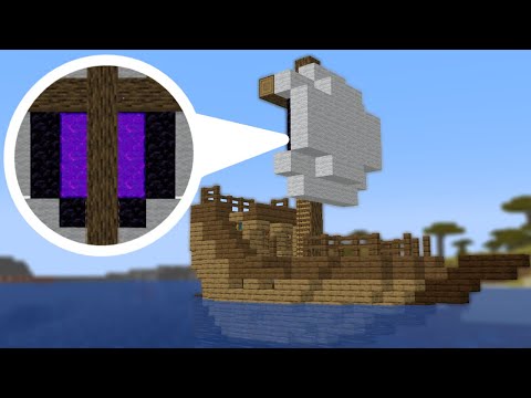 Insane Mini Pirate Ship Base Build in Minecraft!