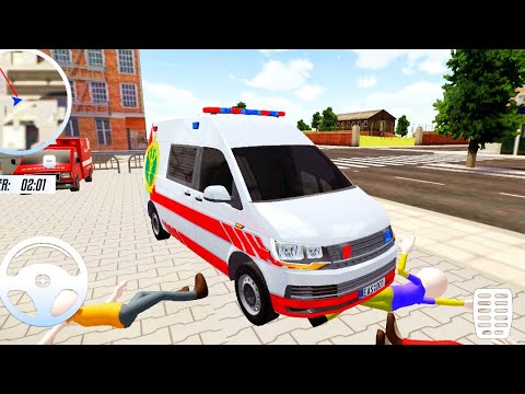 Stickman Ambulance Roof Jumping - Stickman Ambulance 911 Rescue Simulator Android gameplay