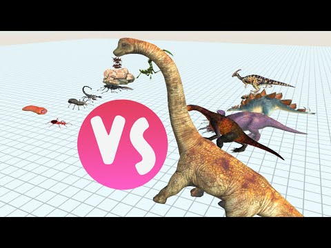 Giant Invertebrates VS Herbivore Dinosaurs Animal Revolt Battle Simulator | ARBS