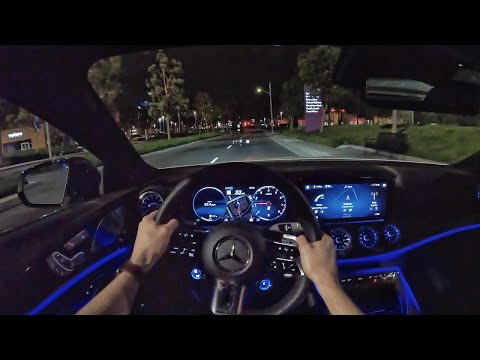 2023 Mercedes-AMG GT 63 S Coupe POV Night Drive (3D Audio)(ASMR)