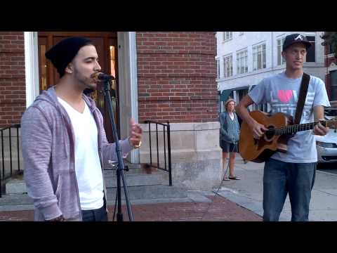 Impromptu sidewalk performance Sunday Morning - Maroon 5