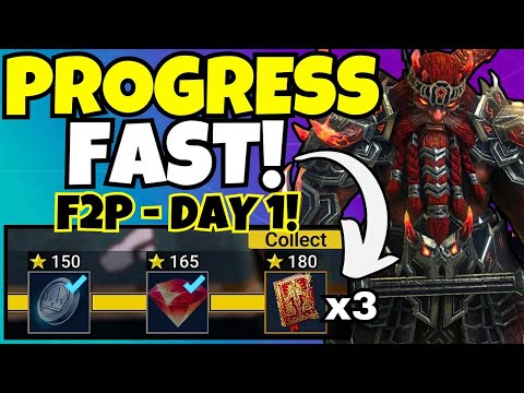 BEST Tips to PROGRESS FAST - Day 1 F2P!!! [Raid: Shadow Legends]