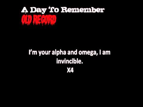 A Day To Remember - Sound The Alarm With Lyrics
