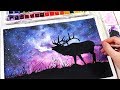 EASY Watercolor Silhouette Painting Tutorial for BEGINNERS