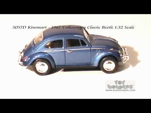 Металлическая машинка Kinsmart 1:24 «1967 Volkswagen Classical Beetle» KT7002D инерционная / Черный