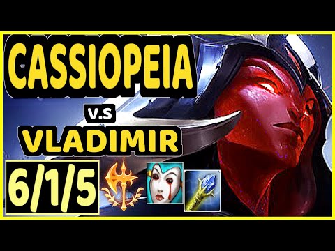 STROMPEST (CASSIOPEIA) vs VLADIMIR - 6/1/5 KDA MID GAMEPLAY - NA Ranked GRANDMASTER