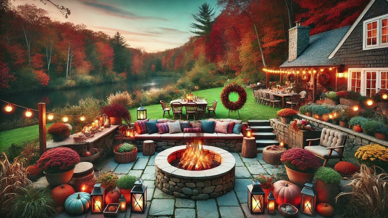 Thanksgiving Ambience by the River | Autumn Colors & Relaxing Classical Piano Music